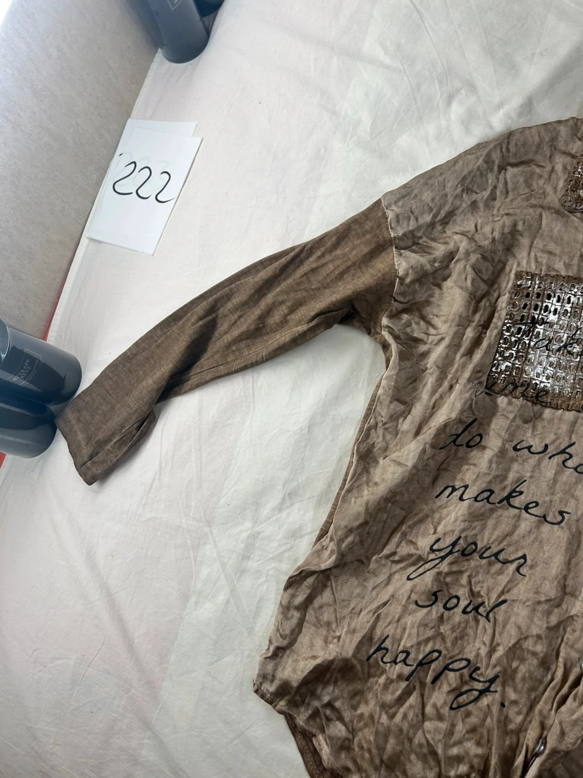 Vintage chemise in retro y2k stijl bruin beige – photo 6